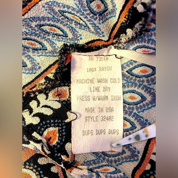 Ivy Jane Off The Shoulder Tunic Top Paisley M - Picture 5 of 5